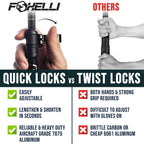 Foxelli Trekking Poles  2-Pc Pack Collapsible Lightweight Hiking Poles, Strong Aircraft Aluminum Adjustable Walking Sticks With