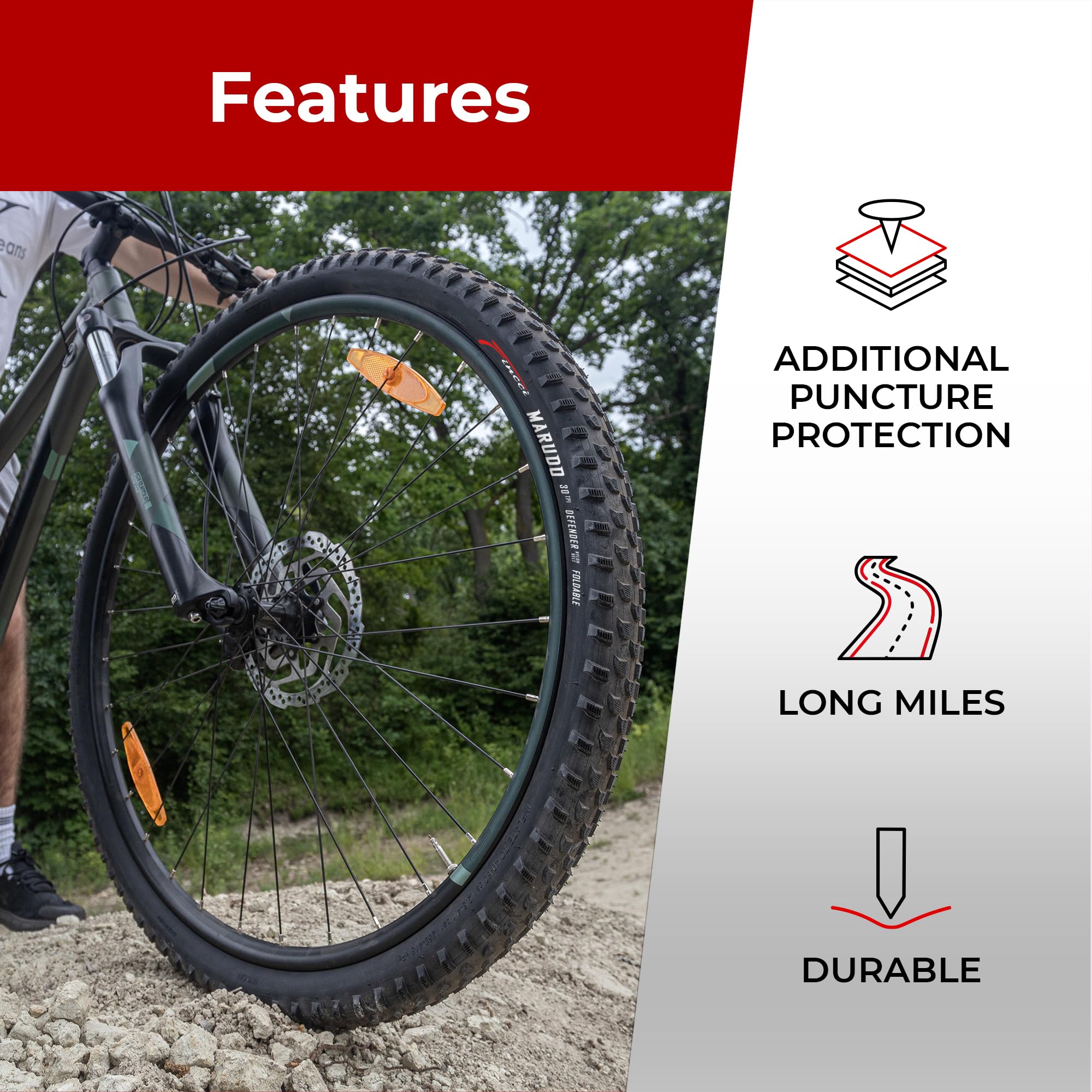 Fincci Marudo 29 X 210 Inch Bike Tire Foldable 52-622 For Mtb Mountain Gravel Hybrid Bike Bicycle