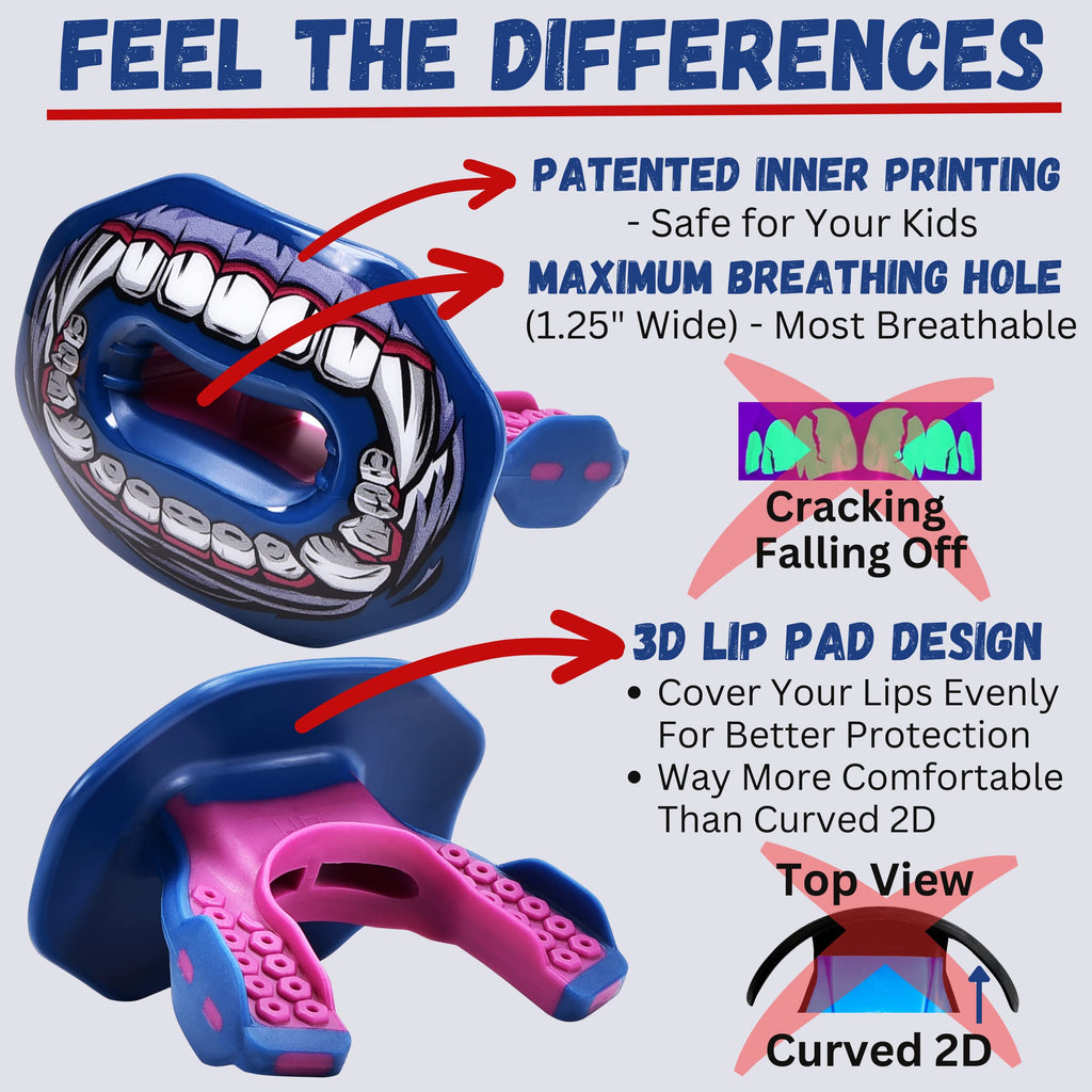 Oral Mart Football Mouth Guard (King Kong) - Instant Fit Lip Guard Mouthpiece- Football Mouthguard Pacifier Protector