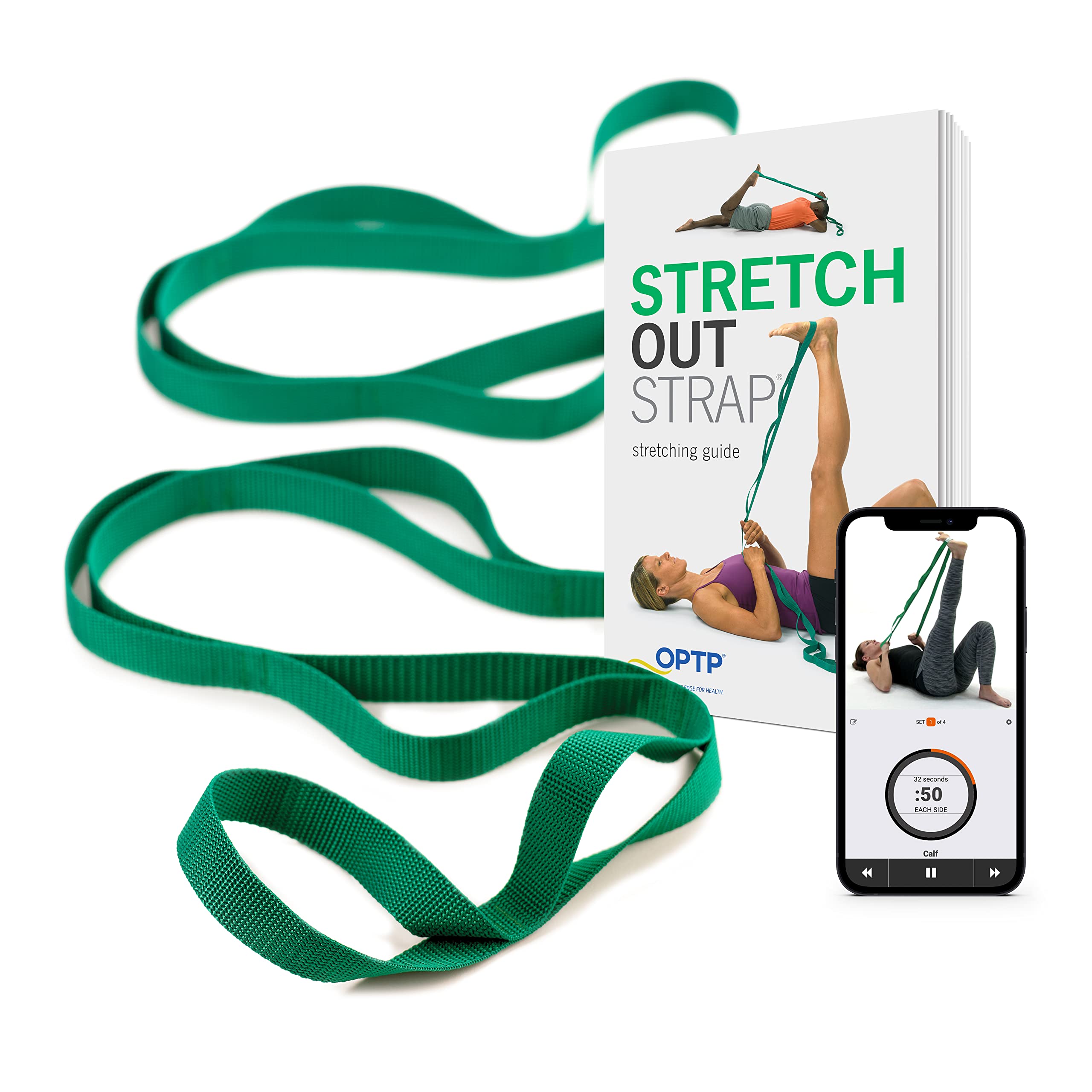 The Original Stretch Out Strap With Exercise Book - Made In The Usa By Optp - Top Choice Of Physical Therapists, Athletic Traine