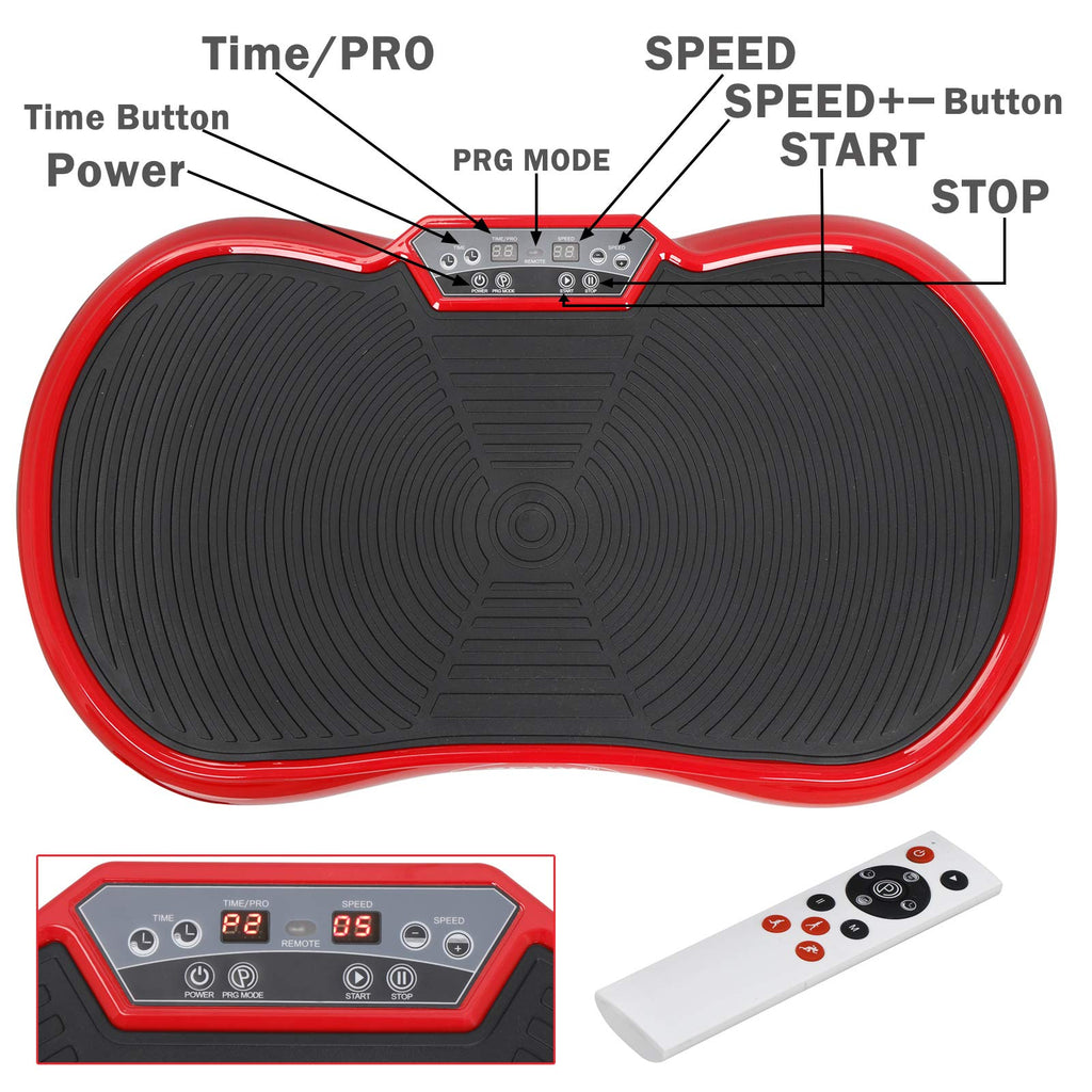 Super Deal Pro Vibration Plate Exercise Machine - Whole Body Workout Vibration Fitness Platform Fit Massage Workout Trainer W/Lo
