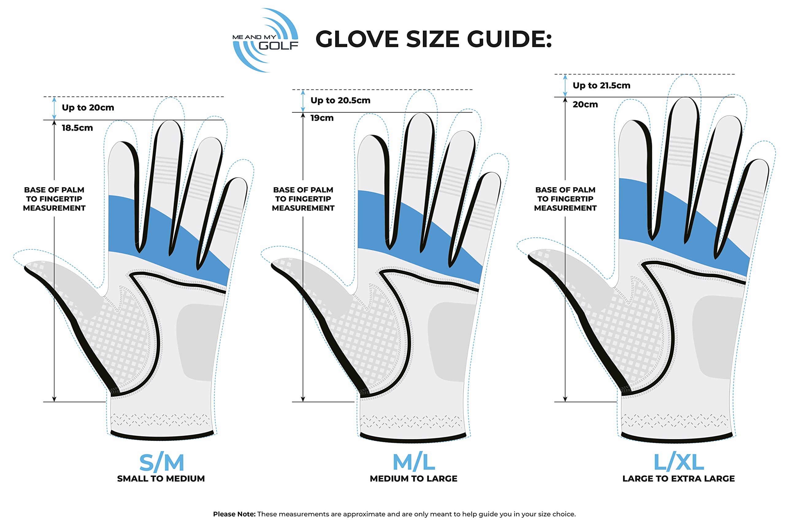 Me And My Golf True Grip Training Golf Glove - Perfect Grip Every Swing (Medium-Large, Left Hand (For Right-Handed Golfers))