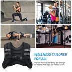 Zelus Weighted Vest 12Lb Weight Vest With Reflective Stripe For Workout, Strength Training, Running, Fitness, Muscle Building, W