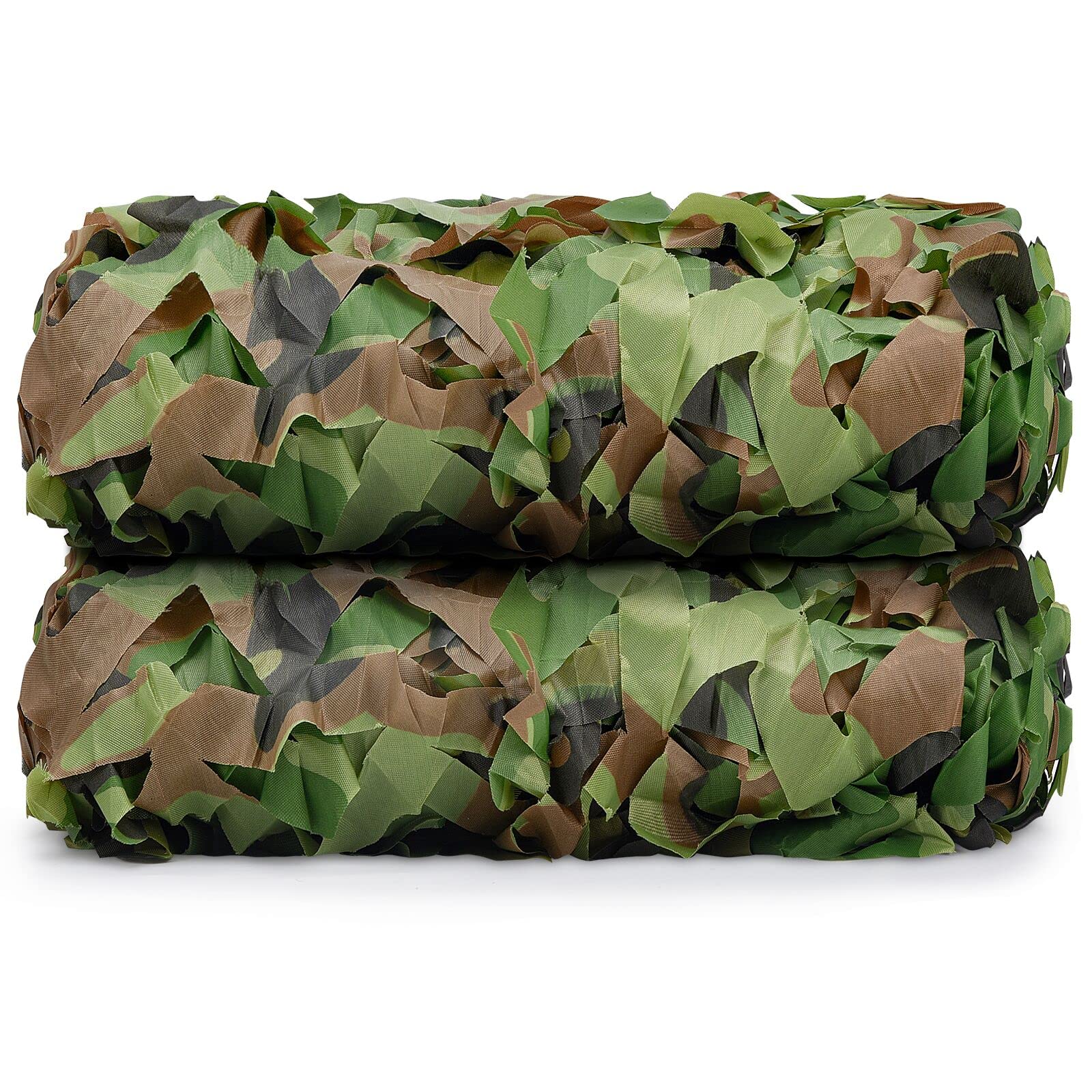 Iunio Camo Netting Camouflage Hunting Blind - 2Pcs Camo Net Mesh Material Burlap For Duck Blind, Military Surplus, Deer Stand, D