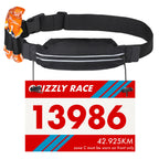 Reflective Running Race Bib Belt With Elastic Webbing - Lightweight Fits All Waist Sizes 30