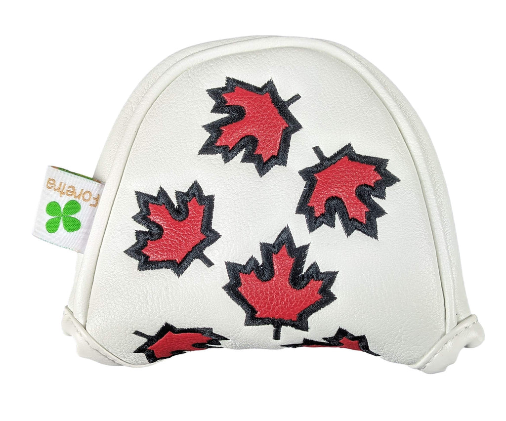 Foretra - Canada Maple Leaf - Golf Putter Headcover Quality Pu Leather Magnetic Closure For Mallet Style Putters Scotty Cameron