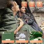 Kingcamp Wearable Sleeping Bag For Adults, Cold Weather & Warm Extra Wide Big & Tall Xl Portable Waterproof Flannel Sleeping Bag