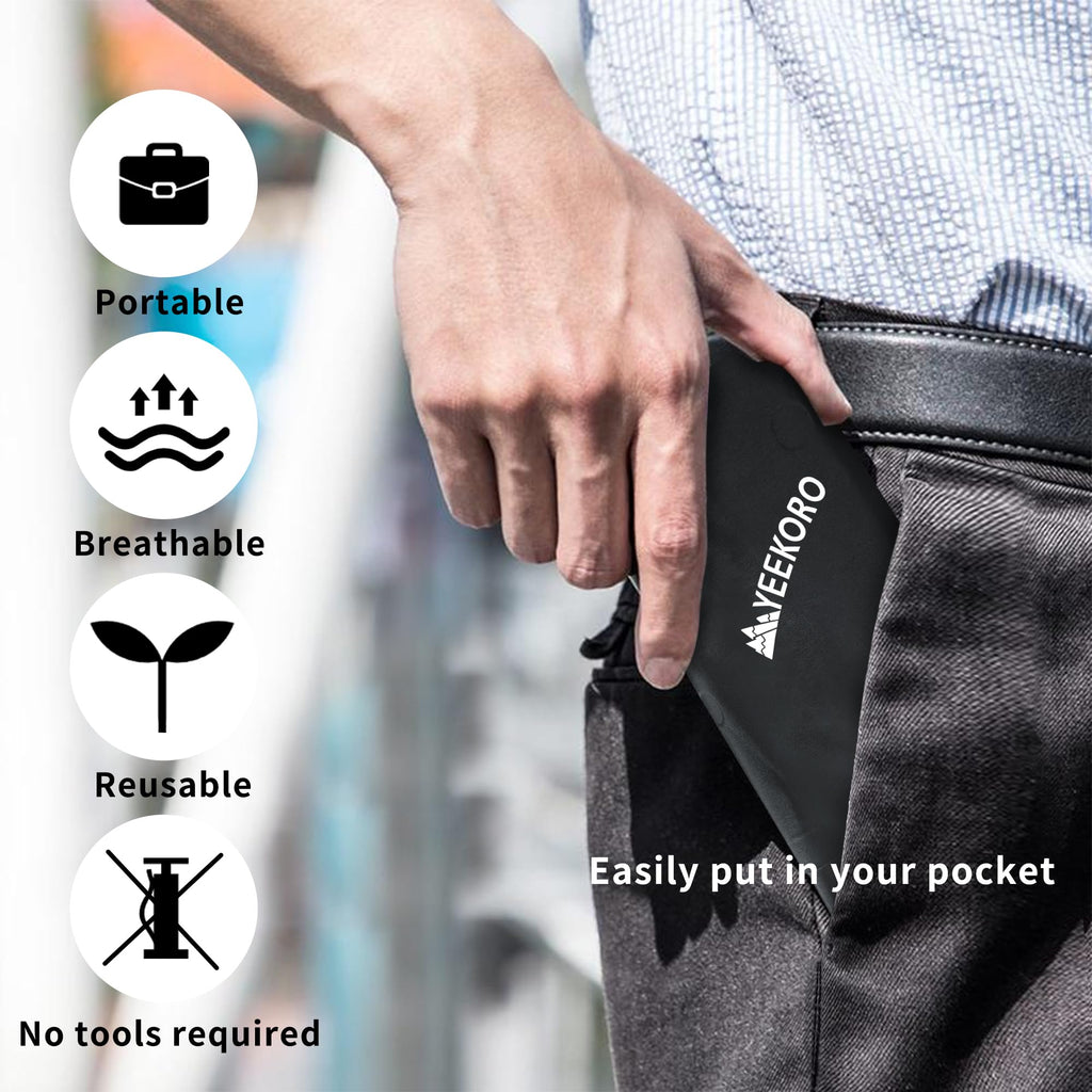 Yeekoro Inflatable Seat Cushion, Lightweight Camping Sitting Pad With Repair Cloths, Waterproof Air Seat, Portable For Climbing