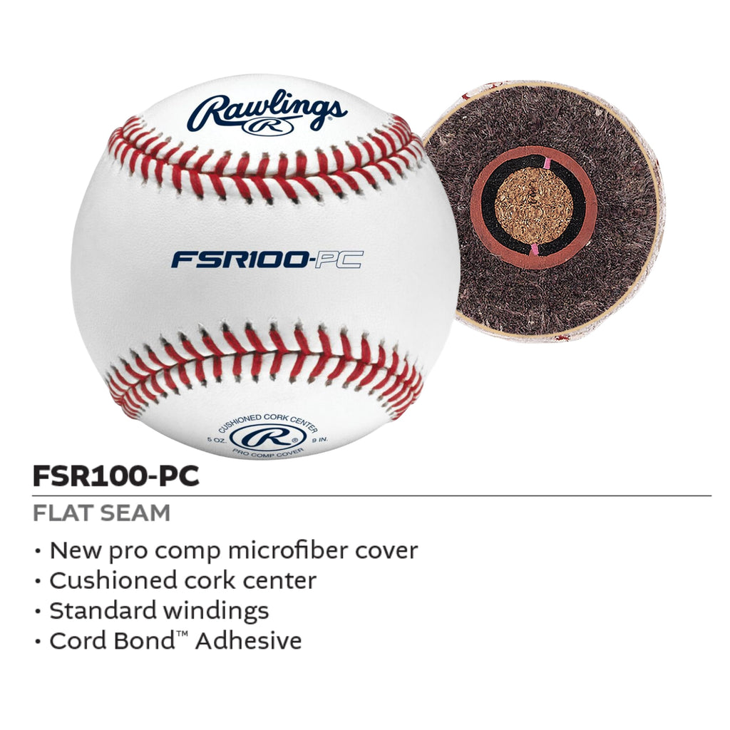 Rawlings | Pro Comp Practice Baseballs | Collegiate / High School / Travel | Flat & Raised Seam Options | 12 Count
