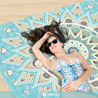 Hiwoss Beach Blanket Waterproof Sandproof Oversized 95X 80,Sand Free Beach Mat With Corner Pockets,Portable Mesh Bag For Beach F