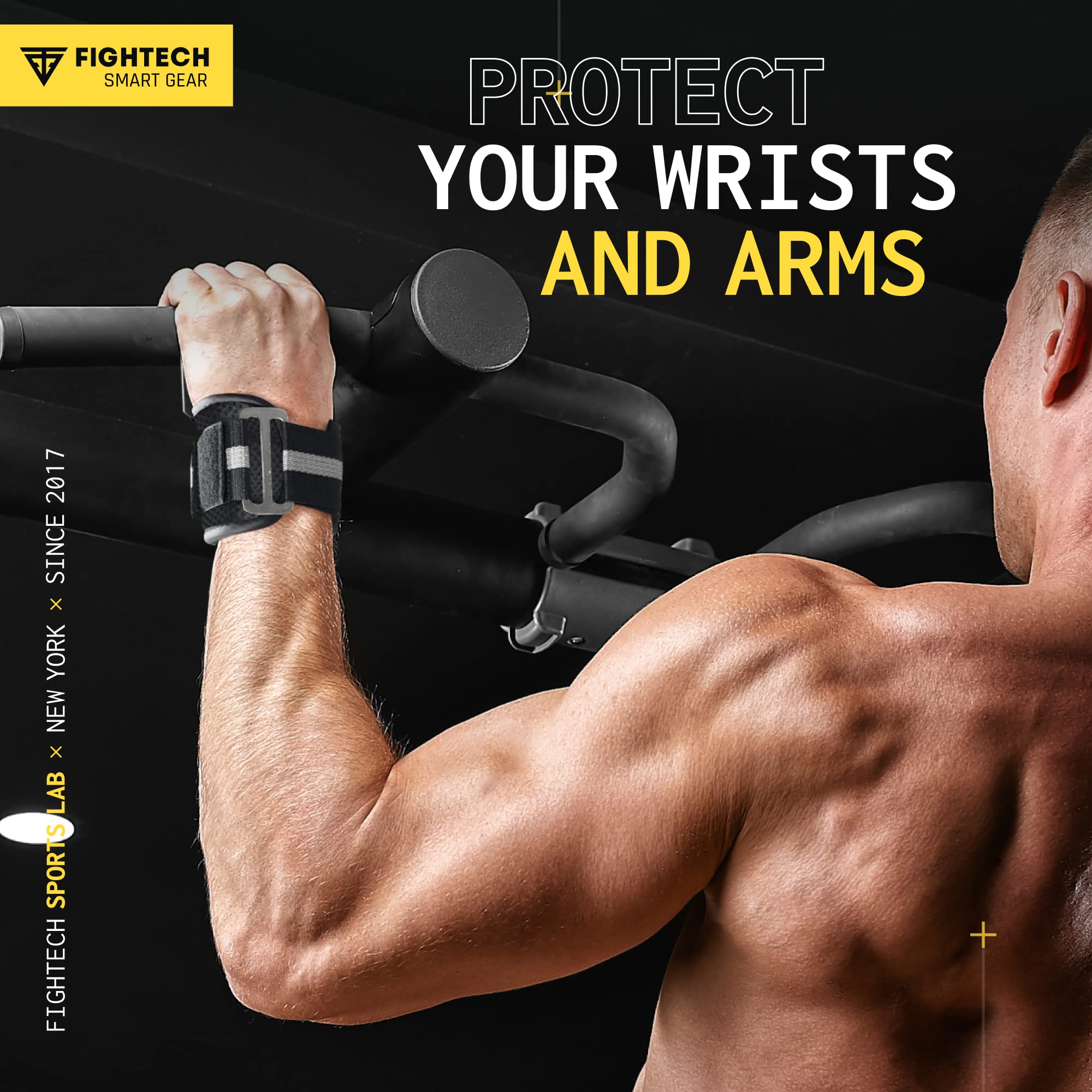 Fightech Weightlifting Hooks & Pull-Up Grips - Versatile Lifting Hooks With Durable Hook Straps For Power Hooks Support, Enhance