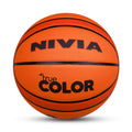 Nivia True Color Basketball, As Per Bfi Standard, 14 Panels, Moulded Soft Rubber Cover With Pebbled Texture, Butyl Threadwounded