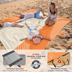 WEKAPO Beach Blanket - Sandproof Waterproof Extra Large Beach Mat | Oversized Sand-Free Lightweight Quick-Drying | Beach Essenti
