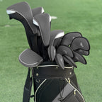Andux Golf Club Wood Head Covers 460Cc Driver Covers Long Neck Gray