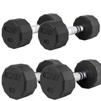 Cap Barbell 50 Lbs Coated 12 - Sided Dumbbell Set, 10Lbx2, 15Lbx2