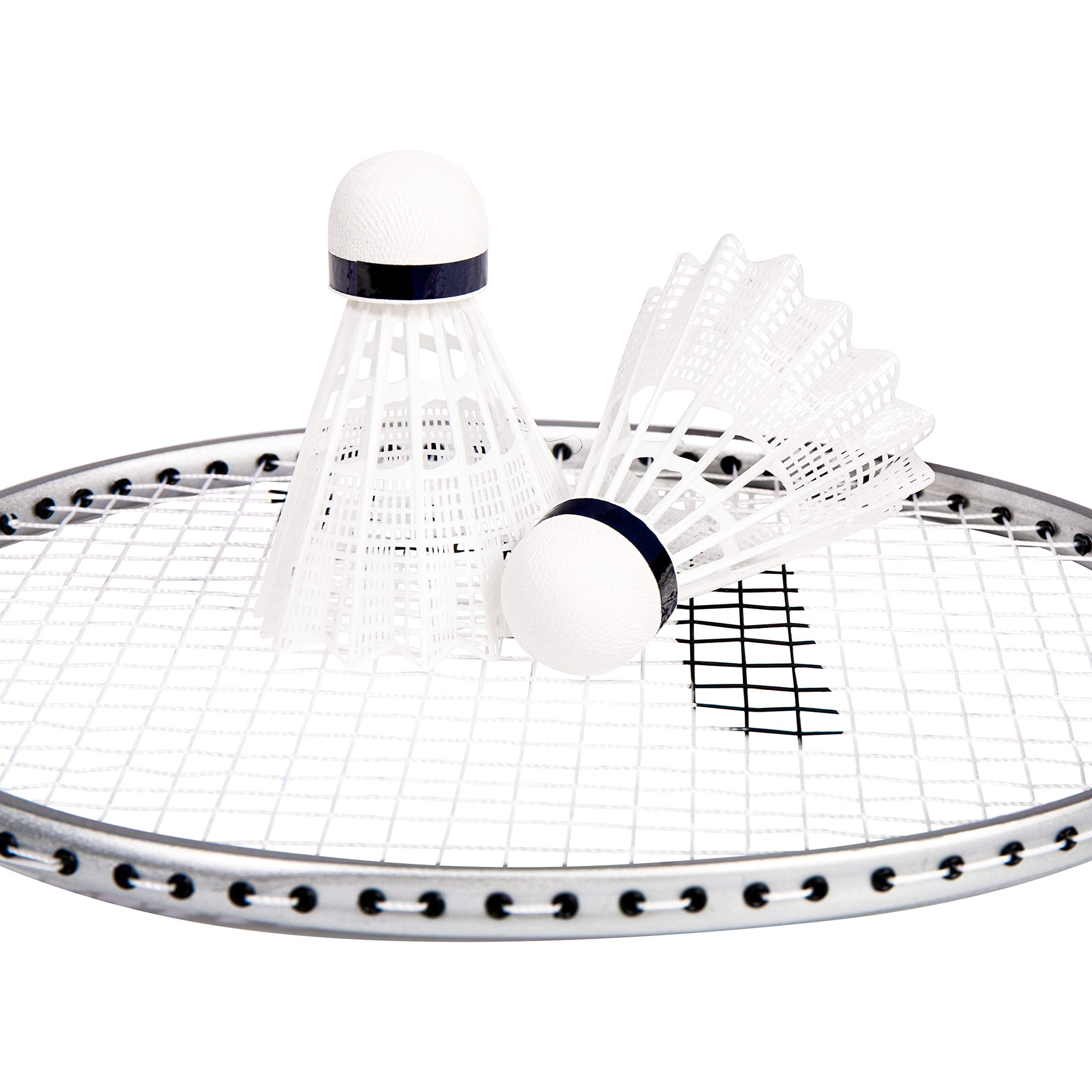 Franklin Sports Badminton Racket And Shuttlecock Set - Includes (4) Rackets, (4) Shuttlecocks With Carry Bag