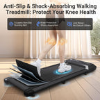 Deerrun Walking Pad, 2024 Upgrade Smart Walking Treadmill Under Desk, Led Display & App/Remote Control Small Treadmills For Home