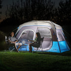 Core 6 Person Instant Cabin Tent With Led Lights  Lighted Pop Up Camping Tent With Easy 60 Second Camp Setup  Portable Large Fam
