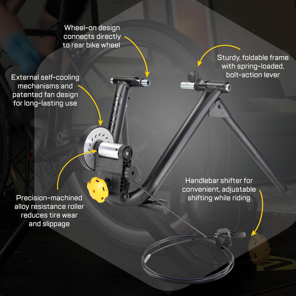 Saris Magnetic Plus Indoor Bike Trainer, Magnetic Resistance, Compatible With Zwift App