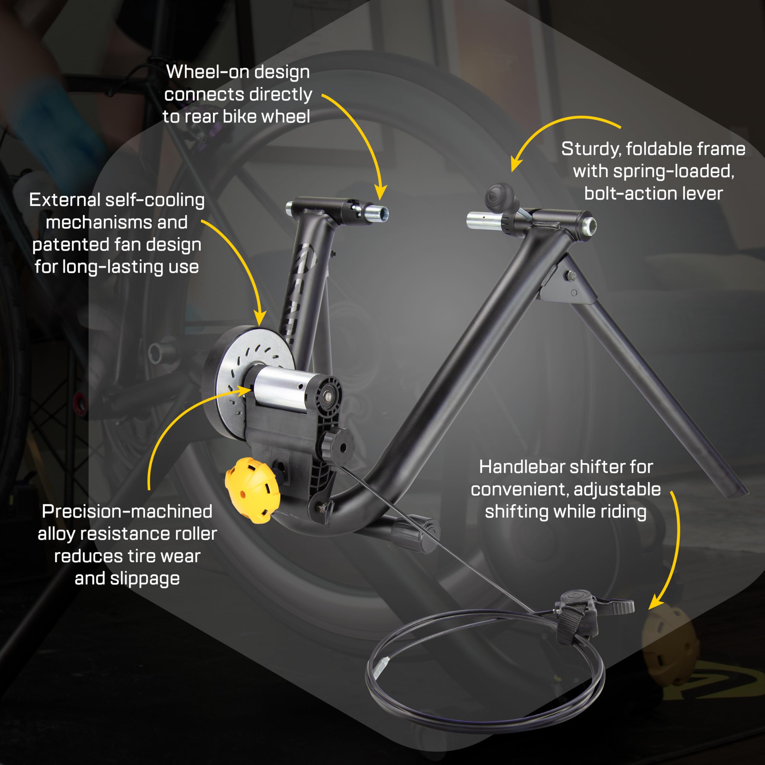 Saris Magnetic Plus Indoor Bike Trainer, Magnetic Resistance, Compatible With Zwift App