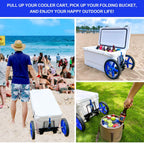 Zlsztmi Upgraded Cooler Wheel Kit For Yeti/Rtic/Igloo Coolers Wheel Spacing Up To19.8 Inches -12 In Wheels Height Adjustable Car