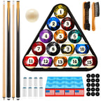 Outus 71Pcs Pools Table Accessories Billiards Balls With Triangle Stand Pool Cue Chalks Cue Spot Sticker Brush(Dark Marble Style