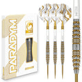 RED DRAGON Paradym Gold Series 23g Steel Tip Darts Set - 90% Tungsten Parallel Barrels, Paradym Flights & Nitro Tech Shafts - Go