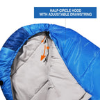 Redcamp Youth Mummy Sleeping Bag For Camping Zipped Small, 40 Degree 3 Season Cold Weather Kids Sleeping Bag Fit Boys & Teens