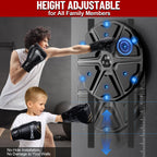 Music Boxing Machine, Wall Mounted Boxing Machine For Adults Kids, Bluetooth Smart Boxing Trainer With Boxing Gloves, Electronic