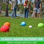 Gosports 90 Mm Soft Bocce Set Includes 8 Weighted Balls, Pallino And Case, Play Indoors Or Outdoors