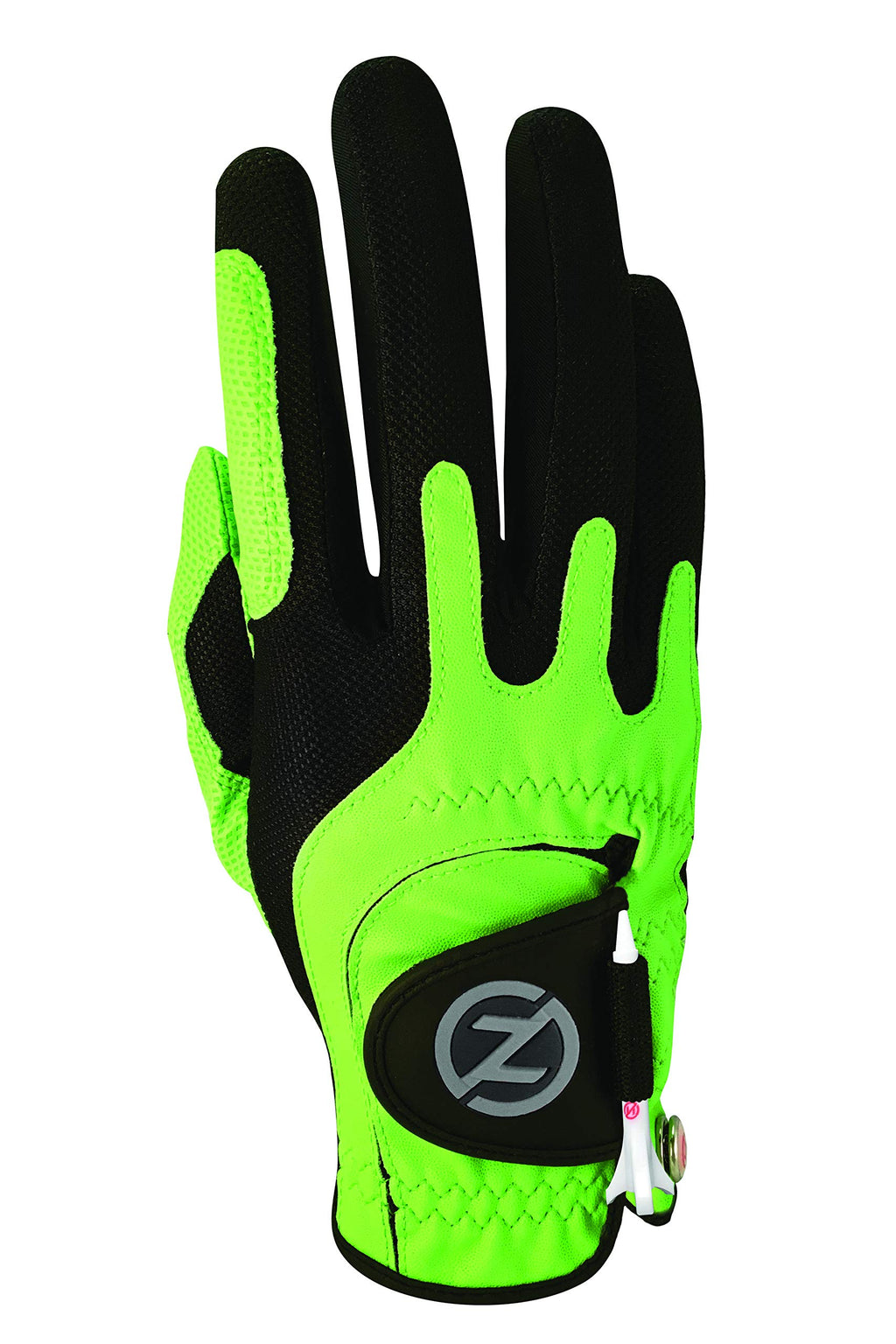 Zero Friction Mens Golf Gloves, Right Hand, One Size, Lime Green