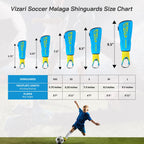 Vizari Malaga Soccer Shin Guard for Kids| Youth Soccer Shin Guard | Lightweight and Breathable Child Calf Protective Gear Soccer