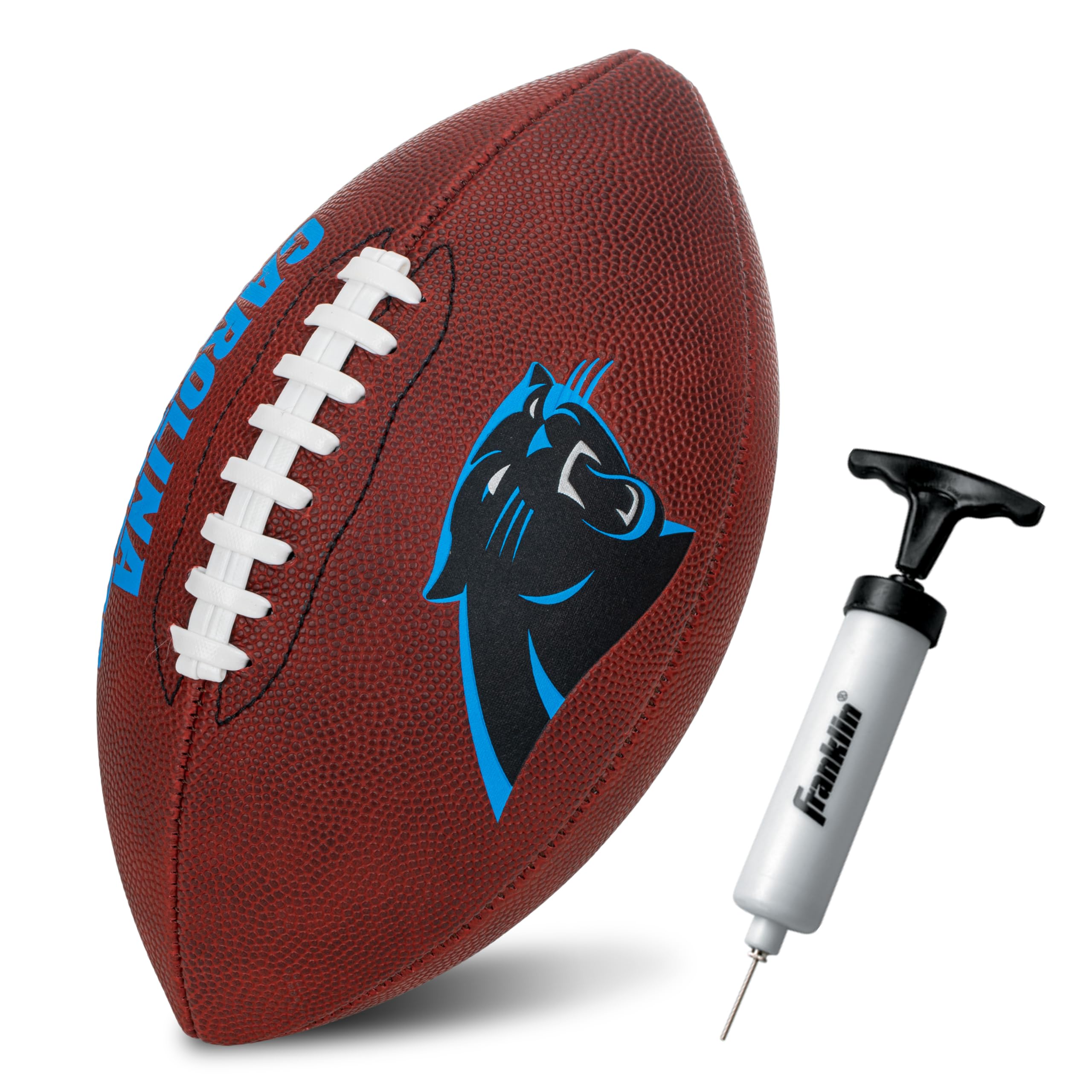 Franklin Sports Nfl Carolina Panthers Football - Youth Junior Size Football For Kids - Official Nfl Team Logo + Colors Youth Bal