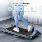 Therun Walking Pad Treadmill Under Desk, Portable Mini Treadmill For Home/Office With 2.5Hp And 265 Lbs Weight Capacity Remote C