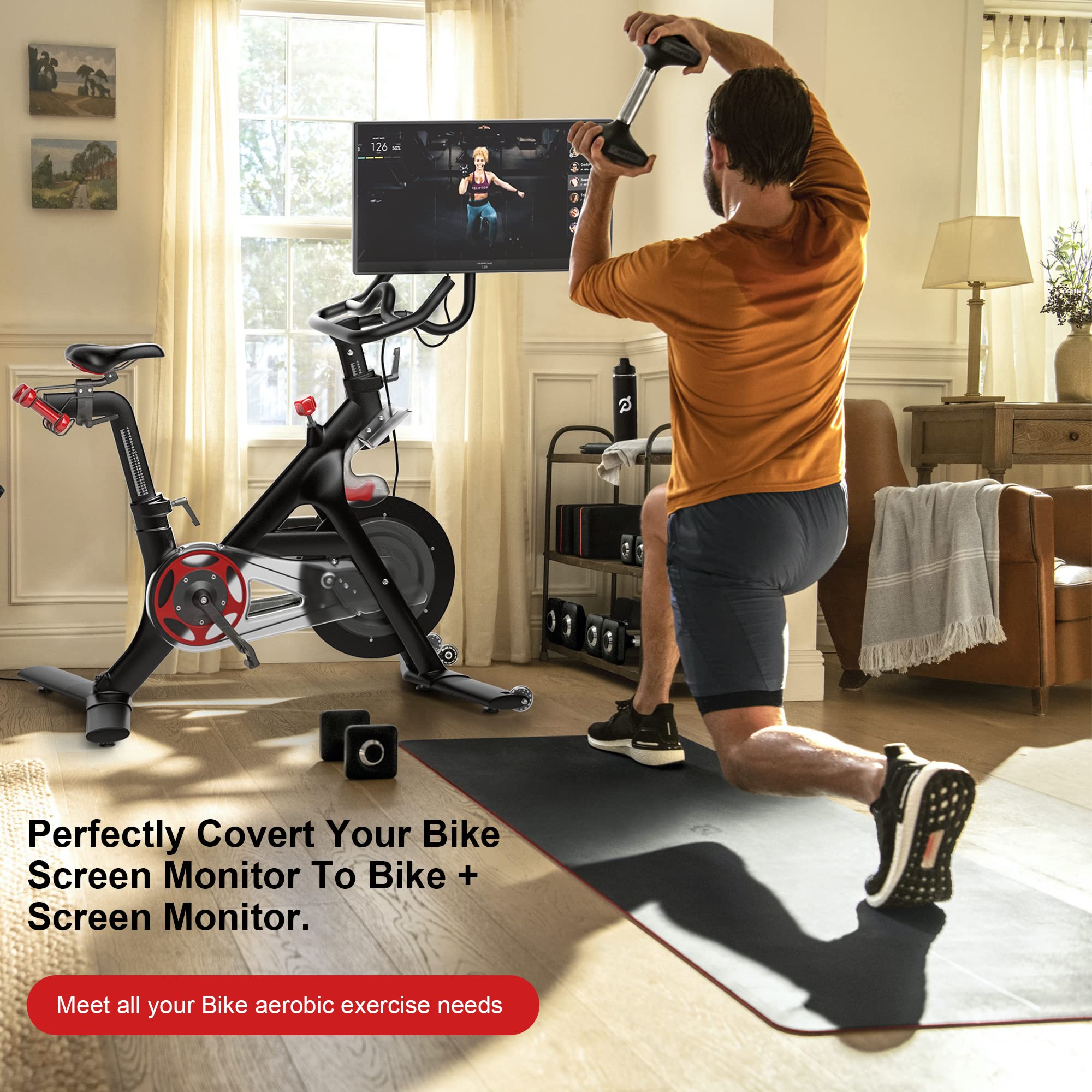 Coolwufan 360 Degree Screen Swivel Mount For Peloton Bike, Upgraded Screen Swivel For Peloton, Accessory To Turn For Peloton Bik