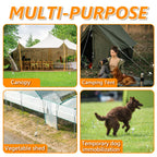 8 Screw In Tent Stakes Heavy Duty, Ground Anchors Screw In, Metal Threaded Tent Spikes, Camping Pegs For Canopies & Gardening In
