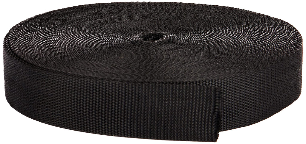 Strapworks Heavyweight Polypropylene Webbing - Heavy Duty Poly Strapping For Outdoor Diy Gear Repair, 3/4 Inch X 10 Yards, Black