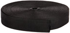 Strapworks Heavyweight Polypropylene Webbing - Heavy Duty Poly Strapping For Outdoor Diy Gear Repair, 1.5 Inch X 25 Yards, Black
