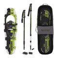 Yukon Charlie'S Sherpa Snowshoe Kit, 9-Inch X 30-Inch, Includes Snowshoes, Trekking Poles And Travel Bag