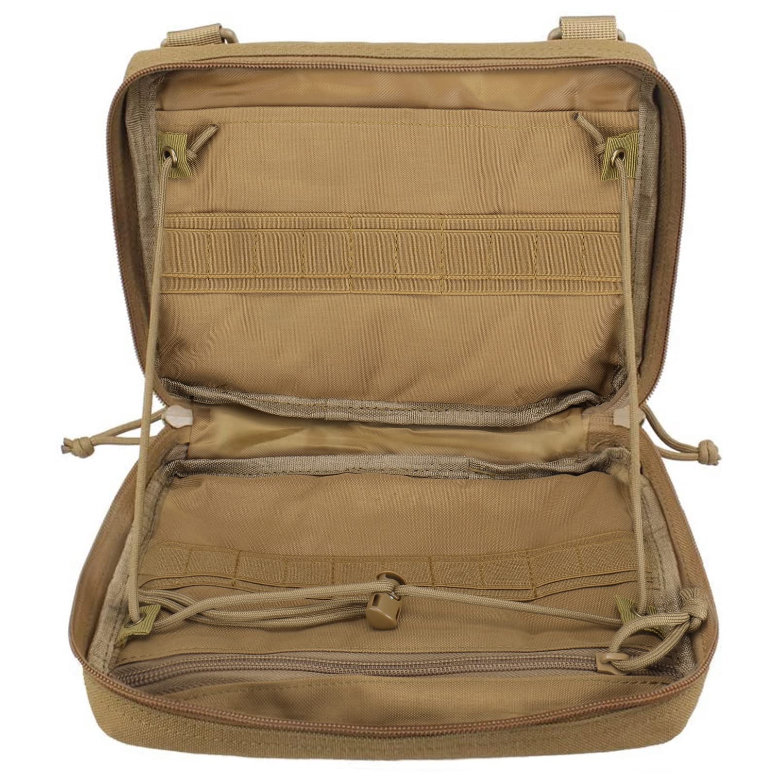 WYNEX Tactical Admin Molle Pouch, Medical EDC EMT Utility Bag Shell Design Attachment Pouches 1000D Nylon Hiking Belt Bags