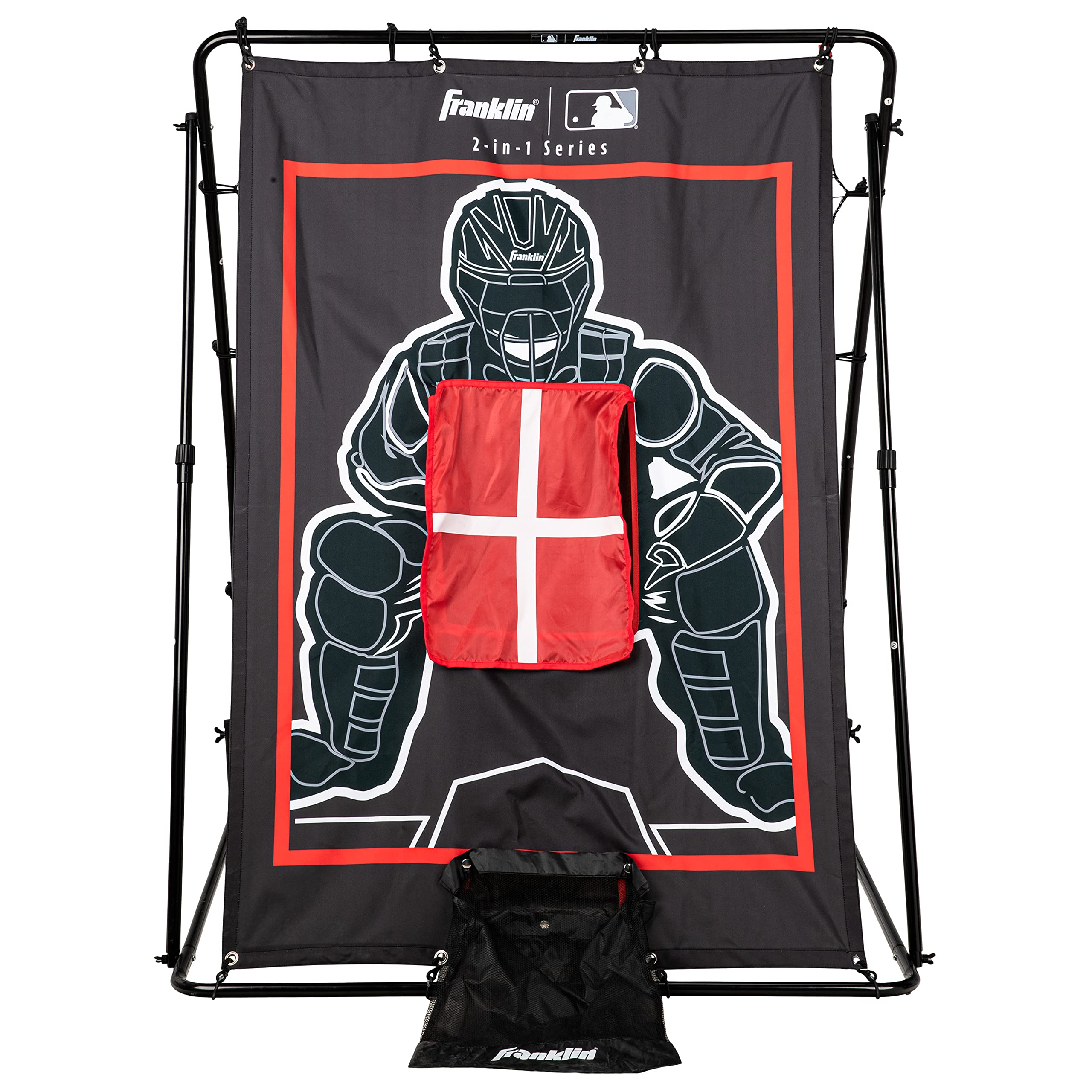 Franklin Sports Baseball Pitching Target And Rebounder Net - 2-In-1 Pitch Trainer And Pitchback Net - Baseball Return Screen And
