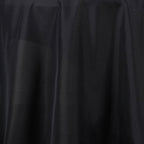Tableclothsfactory 132 Inch Black Round Tablecloth - Linens Polyester Table Cloth, Stain And Wrinkle Resistant Washable Table Co