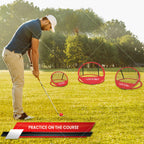 Golf Chip-N-Net Sports 3 Piece Chipping Nets Target Practice Set With Accessories Including 12 Practice Golf Balls And A Complim