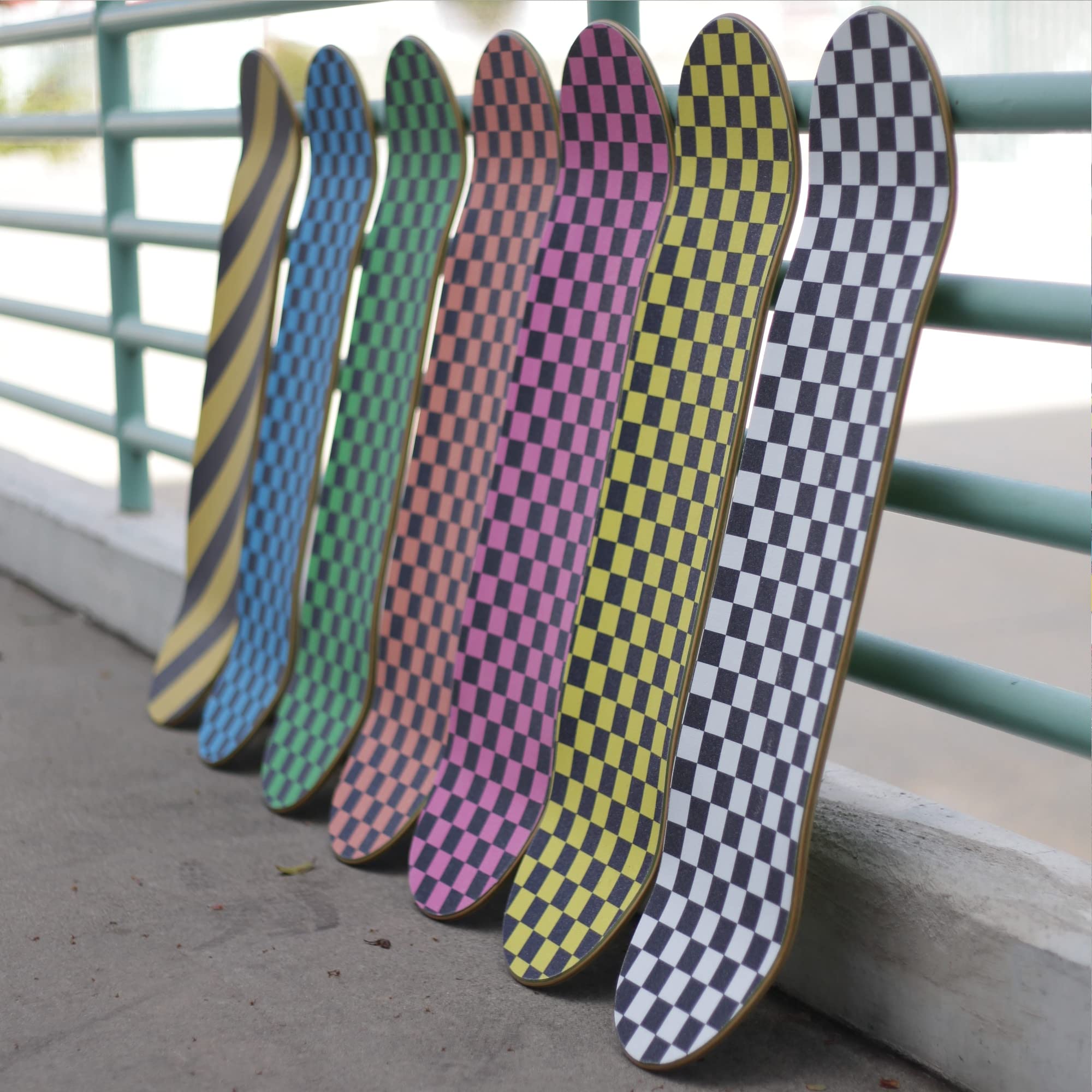 Turbo 9 X 33 Inch Skateboard Grip Tape Sheet White Checkerboard