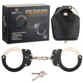 Tacstealth Handcuffs With Two Keys  Handcuffs Case Heavy Duty Black And Silver Steal Professional Grade Bendbreak Free Secure Ha