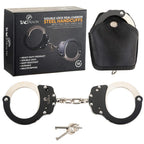 Tacstealth Handcuffs With Two Keys  Handcuffs Case Heavy Duty Black And Silver Steal Professional Grade Bendbreak Free Secure Ha