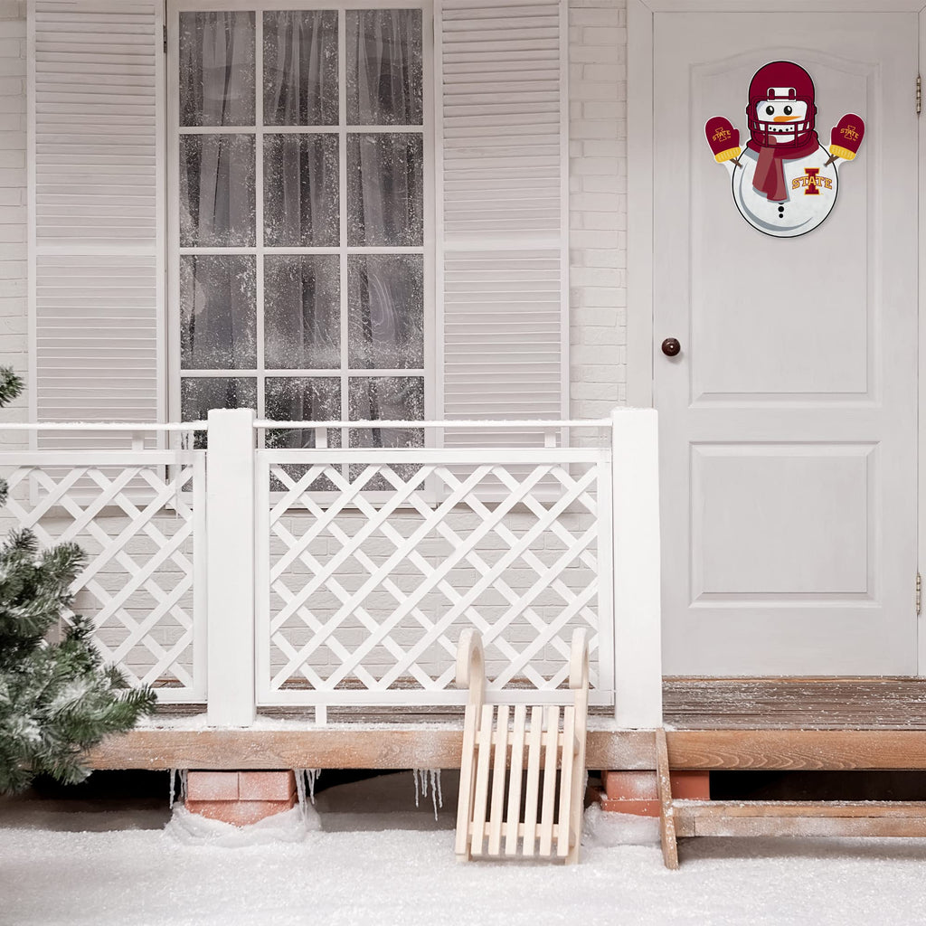 Rico Industries Ncaa Iowas State Cyclones Snowman Shape Cut Pennant - Home And Living Room D  Cor - Soft Felt Ez To Hang