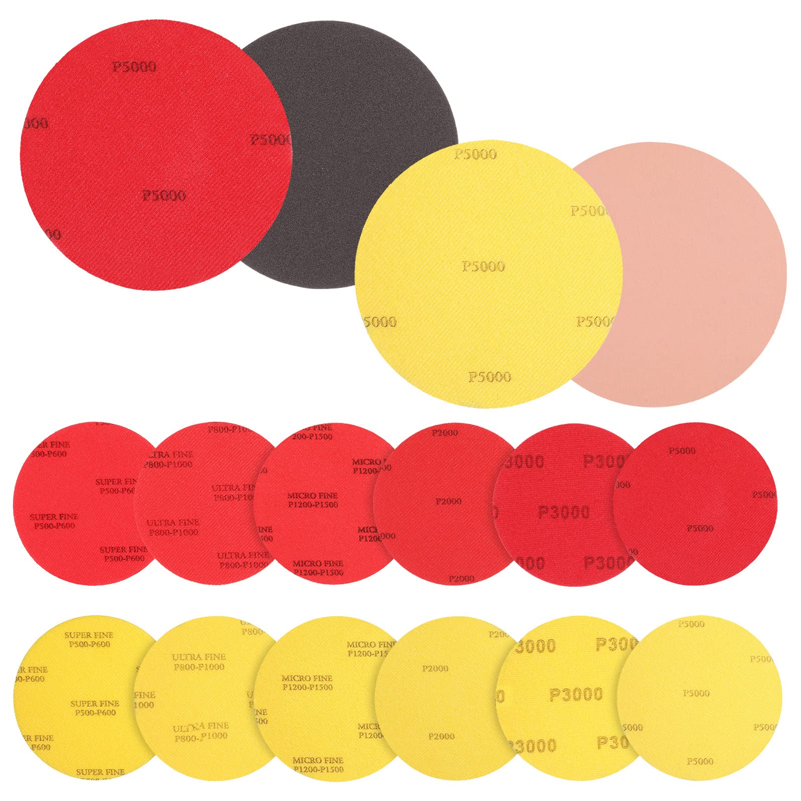 Loopeer 24 Pieces Bowling Sanding Pads Resurfacing Polishing Kit Bowling Ball Accessories Sand Pads Ball Cleaner Kit Grit 500 10