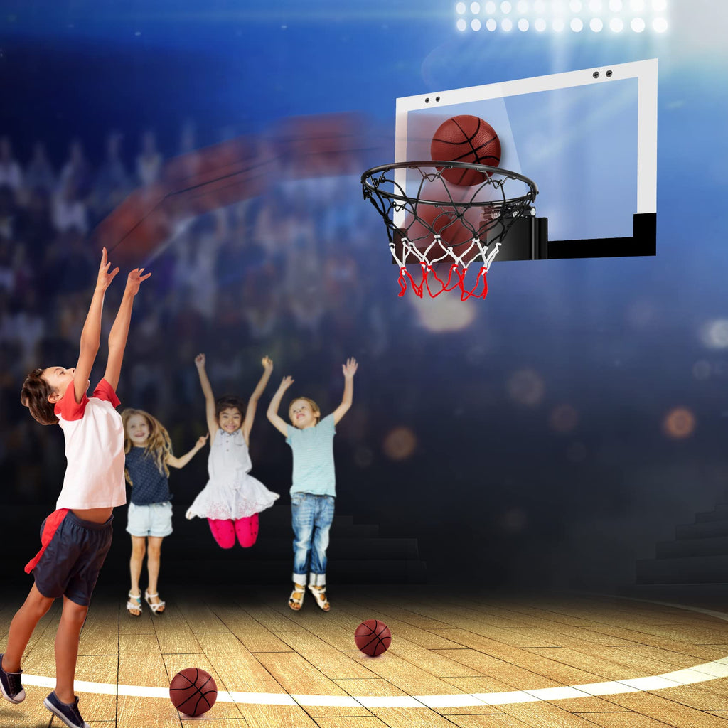 Treywell Indoor Basketball Hoop Sports Fan Backboards For Kids And Adults Door Room Basketball Hoop Mini Hoop With 3 Balls Baske
