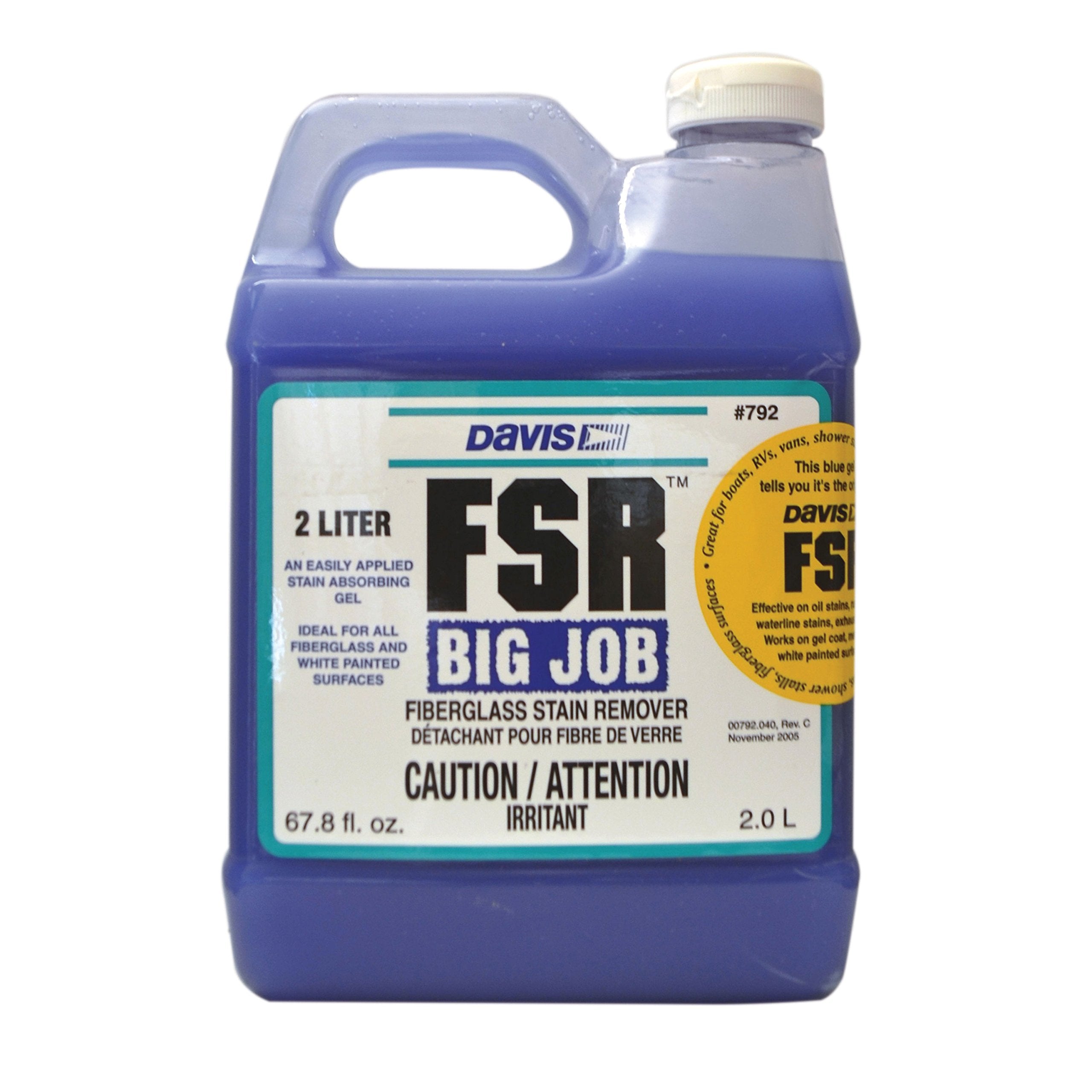 Fsr Davis Fiberglass Stain Remover , 2 Liters - 792